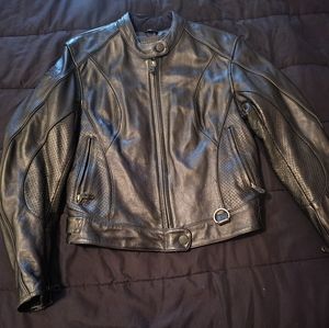 Harley Davison leather motorcycle coat